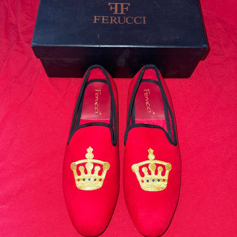 Ferucci’s Mens Red Loafers.